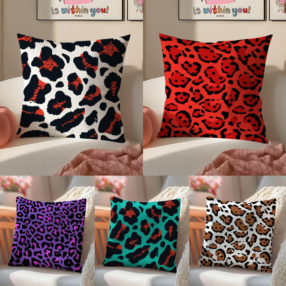 leopard print texture Cushion Cover Linen Minimalist Cover Soft Decor for Sofa Home Room