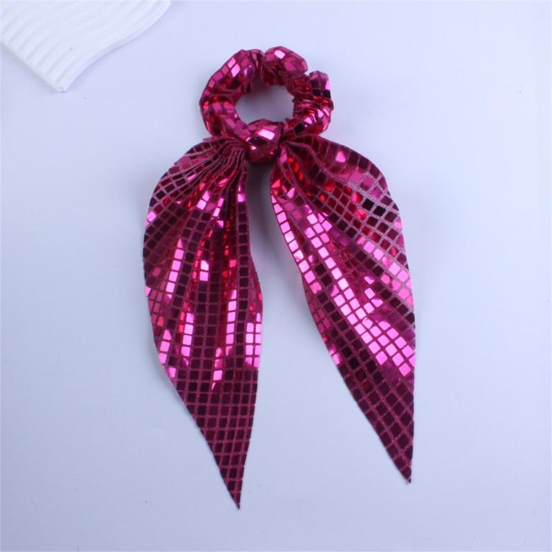 Schimmernde Pailletten Elastisches Haargummi Haargummis für modebewusste Frauen Elastisches Haarband für verschiedene Anlässe