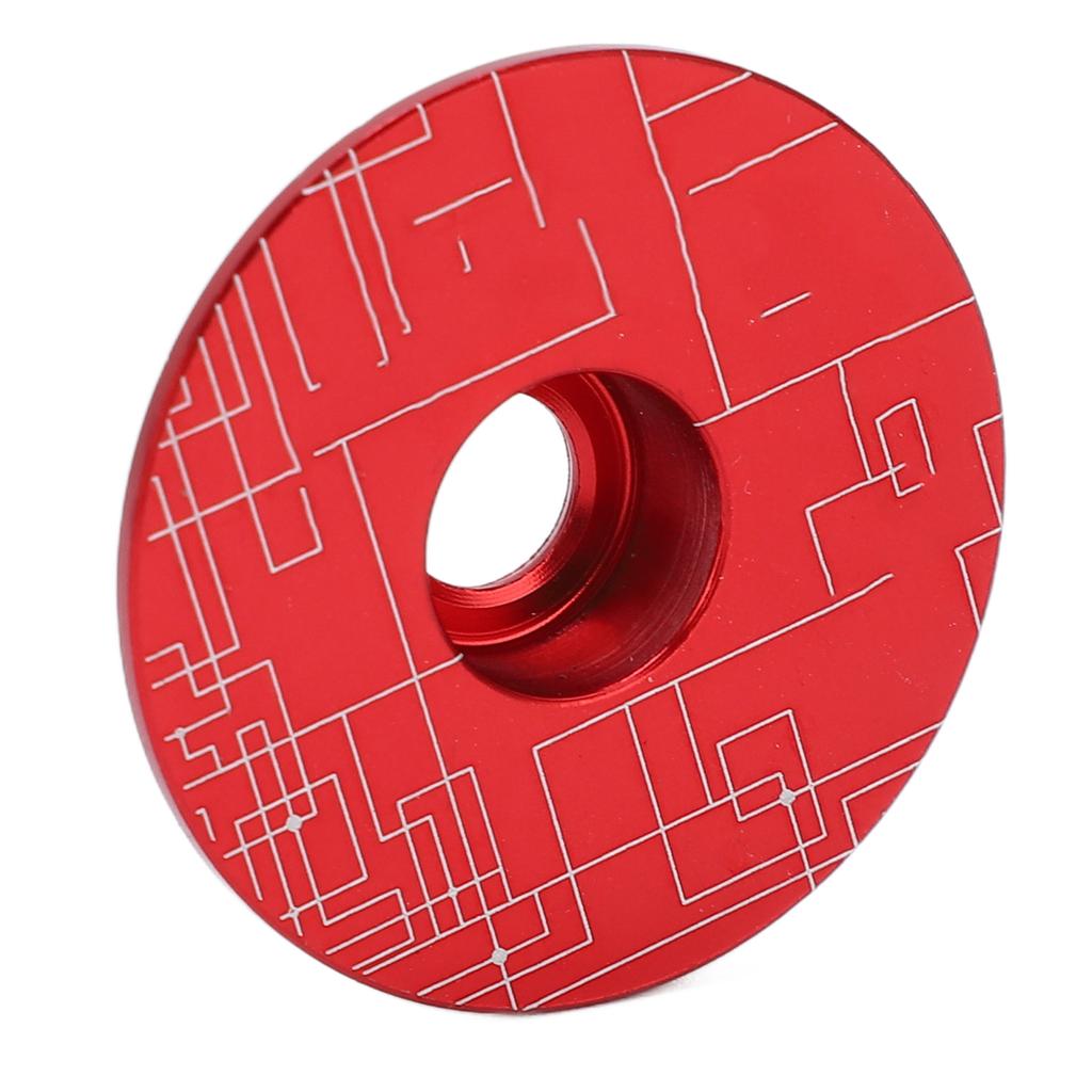 Fahrrad Steuersatz Oberkappe Aluminiumlegierung Mountainbike Steuersatz Vorbau Oberabdeckung mit SchraubenRot