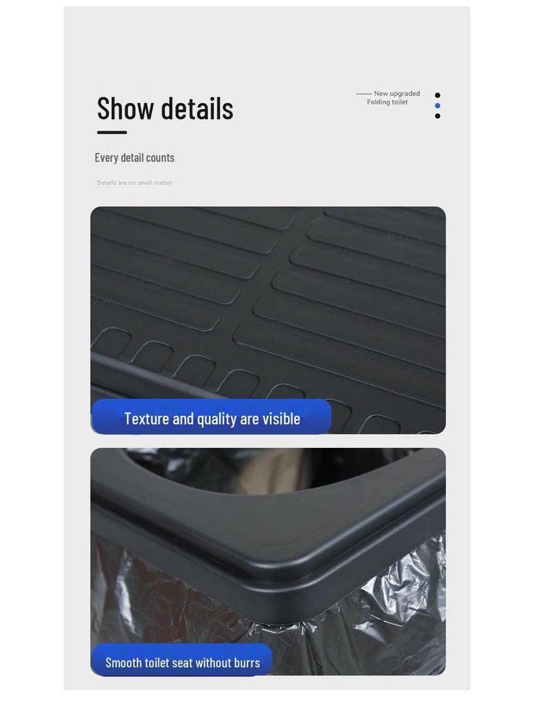 Portable Foldable Odor-Proof Toilet Stool for Adults - Ideal for Travel, Camping, and Emergencies.