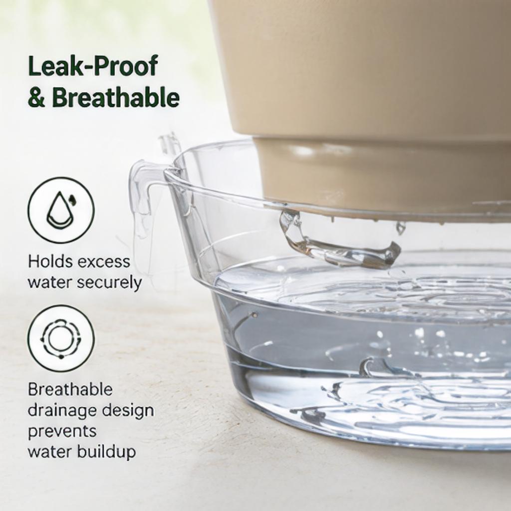 Hanging Basket Water Tray 12 Inch 3 Pack Leakproof Plant Saucer - Quick-Connect Hanging System Drainage Pan for Indoor Outdoor Garden Patio Office