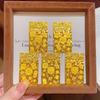 Gold-Anhänger Halskette: Super Flash, Glückverheißendes Sandgold Eis Karten-Design für Damen