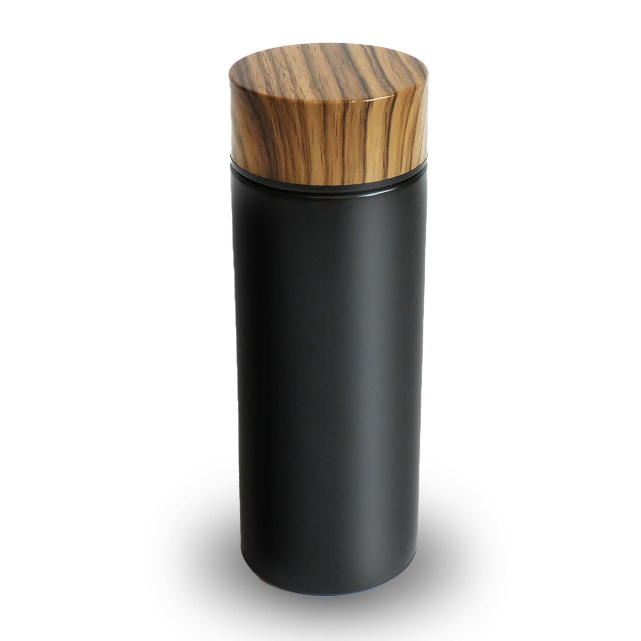 

to wash with few Stylish wood grain urban tea bottle water bottle lightweight 330ml slim [Easy parts] (black)