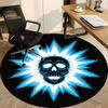 1pc Skull Sunburst Office Round Area Rug, Under Office Chairs Bedroom Living Room Home Decor, Room Deco, Available in Various Sizes 133
