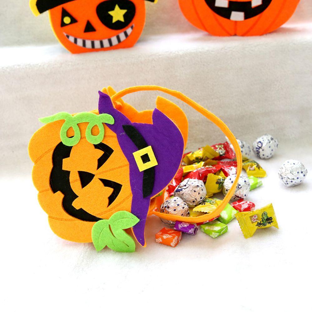 Ornament Trick Or Treat For Children Kids Gift Pouch Non-woven Bag Halloween Candy Bag Tote Bag