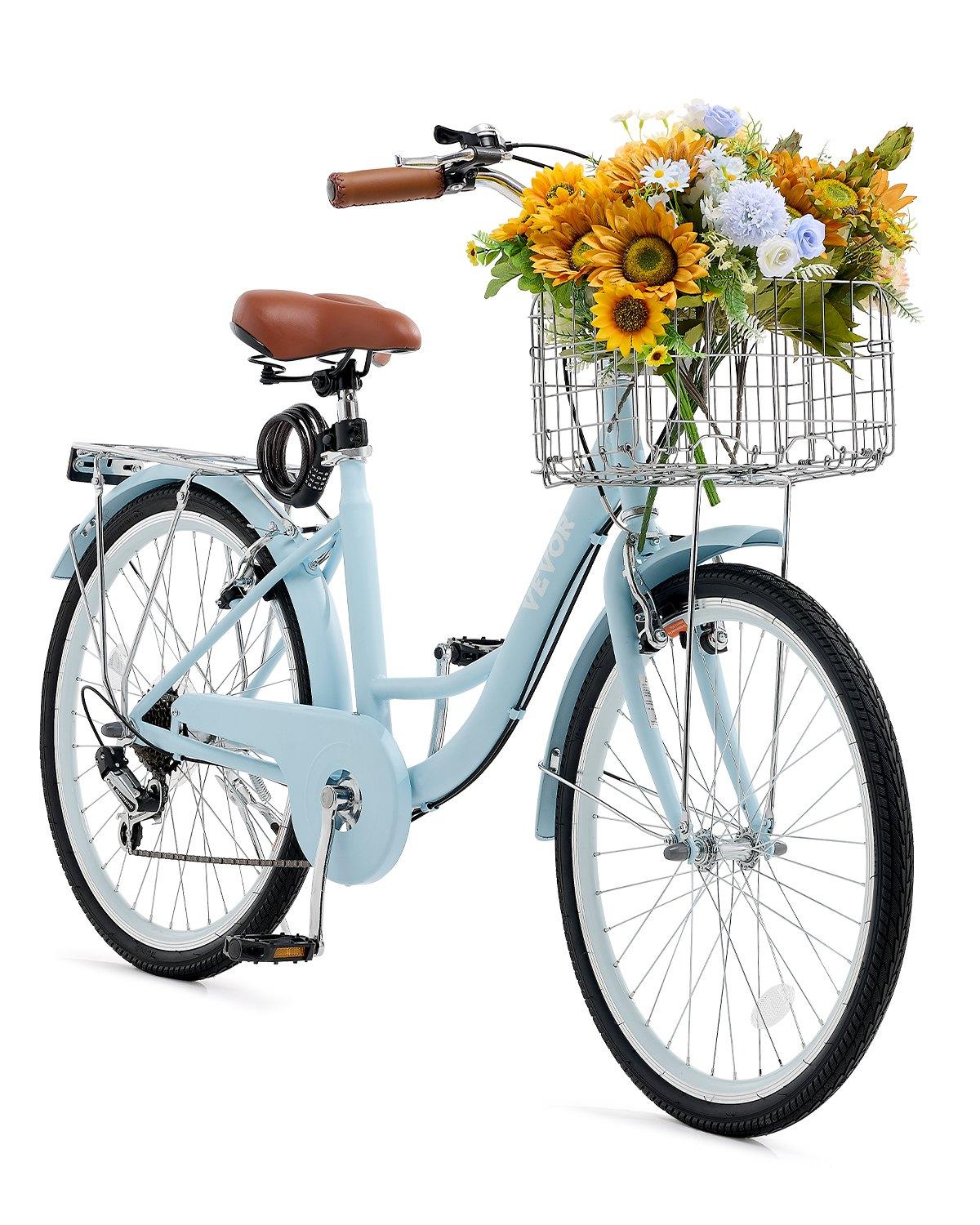 VEVOR Cruiser Bike, 7-Speed, 26-Inch Light