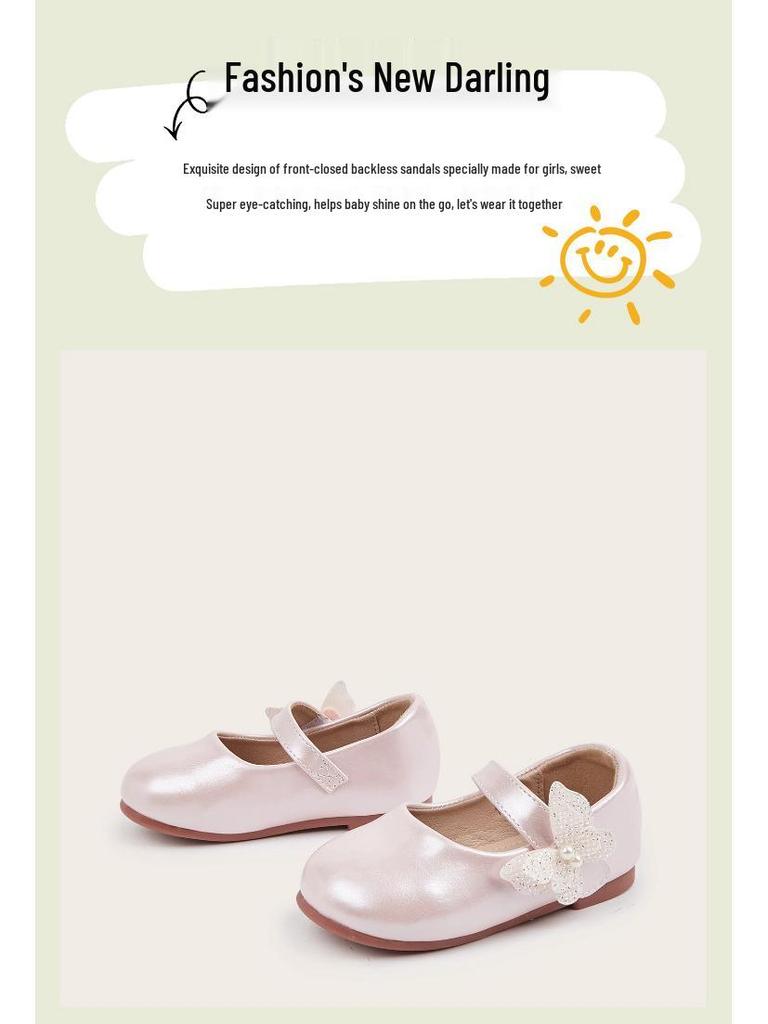 Scarpe Basse Princess con Fiocco in Pelle Primavera 2026 - Suola Morbida & Punta Tonda per Bambini Piccoli