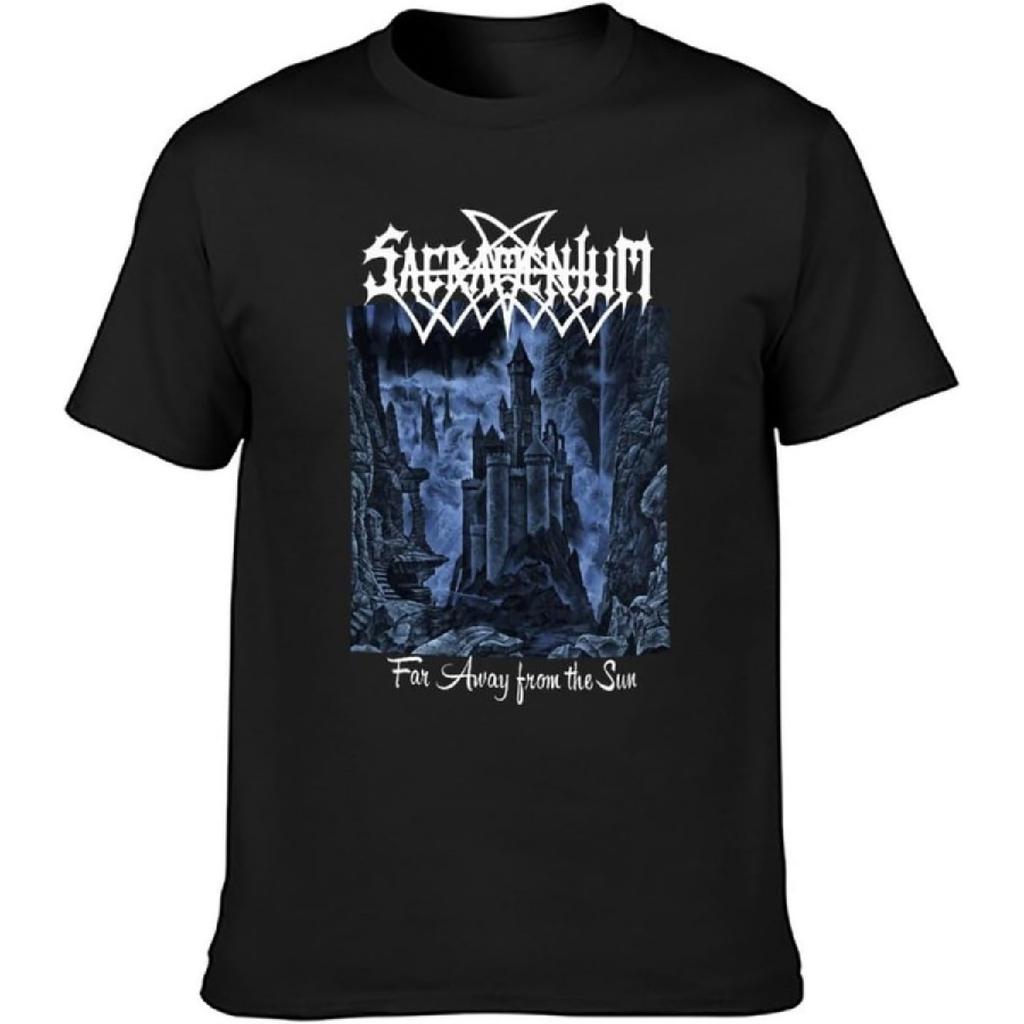 Men's Sacramentum Far Away from The Sun Melodic Cotton Black Shirt Top Tee T-Shirts Black