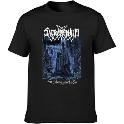 Men's Sacramentum Far Away from The Sun Melodic Cotton Black Shirt Top Tee T-Shirts Black