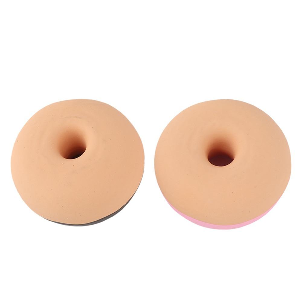 2PCS Premium Latex Latex Dog Donut Multi Color Donut Shaped Squeaky Pet Donut Soft Texture Squeaky Interactive Dog