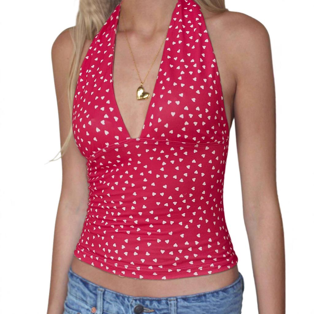 New, European and American summer suspender Spice Girl vest fashion plaid top women's halter
