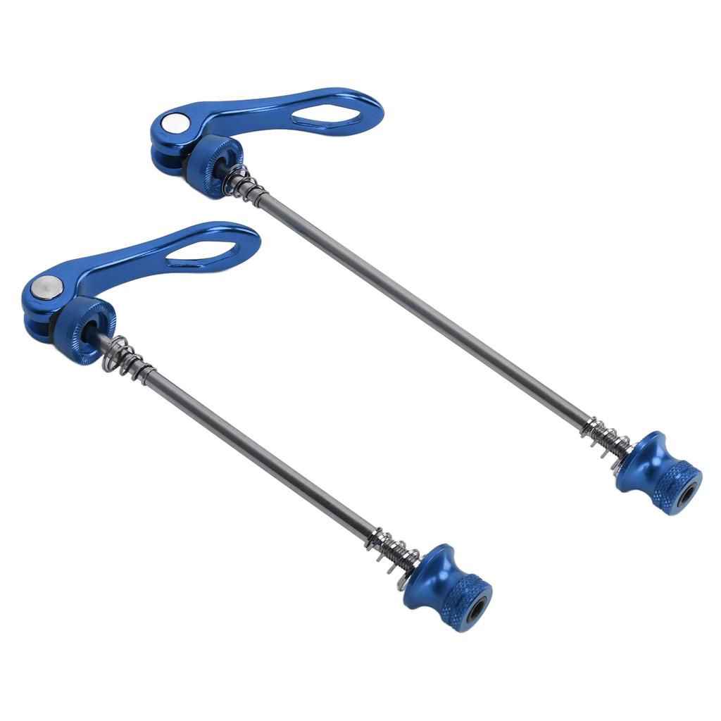 2Pcs Bicycle Quick Release Lever Removable Easily Replace Light Weight 4 Colors Bike Skewer for Mountain Road BikeBlue