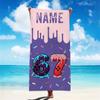 Pink Personalized Name Ice Cream Melt Fun Baseball Beach Towel - Soft & Comfortable,Ideal for Beach Kid Girls Gift,Wholesale