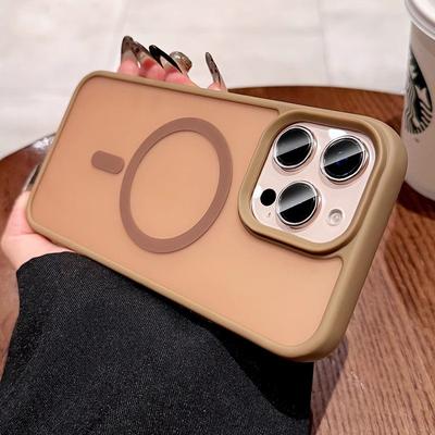 Suitable for IPhone 16 Matte Magnetic Charging Phone Case IPhone 15ProMax  Skin Feel 14 Shockproof 13  Protective Case