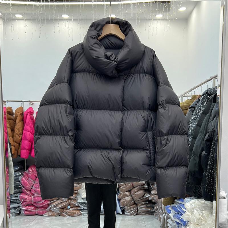 New White Goose Down Jacket Women's Short Loose Stand-up Collar Thickened Small Bread Jacket Jacket