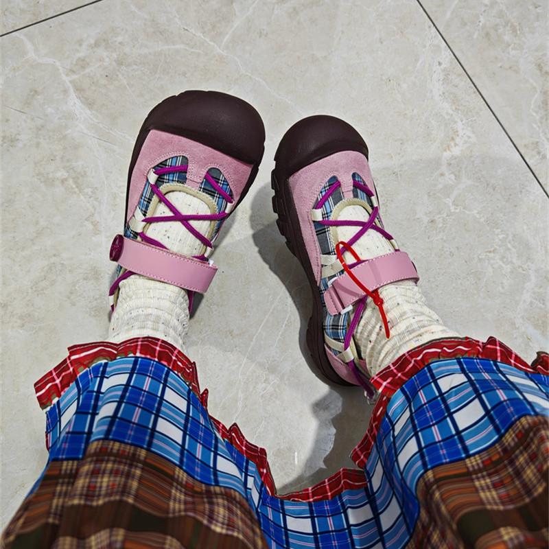 

Модная обувь Мэри Джейн IPPEUM для женщин 2025 Лето Круглый носок Кавайные балетки Обувь Лолиты 250 розовый