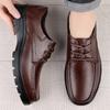 Fashion Genuine Leather Male Comfortable Casual Shoe Classic Men Shoes for Wedding All-match Male Dress Footwear Men's Lace-Up Flats