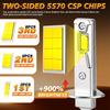 H1 Car LED Headlight Bulbs 30000LM Brightness 5570 CSP 6000K White Replacement Headlamp NO Turbo Fan