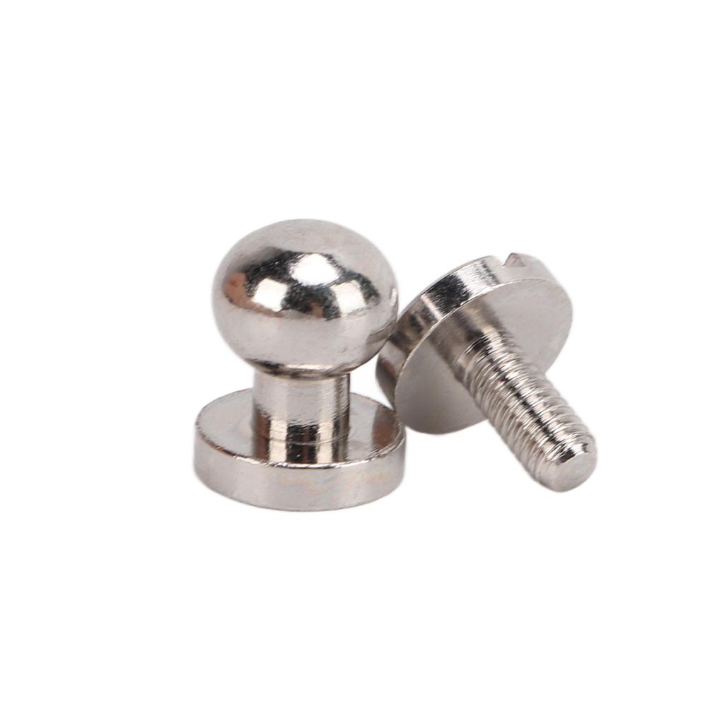 20set Brass Rivets Silver Abrasion Resistance Projects Accessories for Belt Handbags
