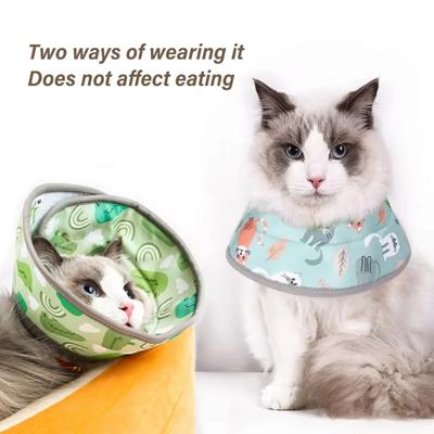 Pet Collar Elizabeth Circle Anti Licking Recovery Collar Comfortable Light Weight Protective Cone Collar For Cat After Surgery