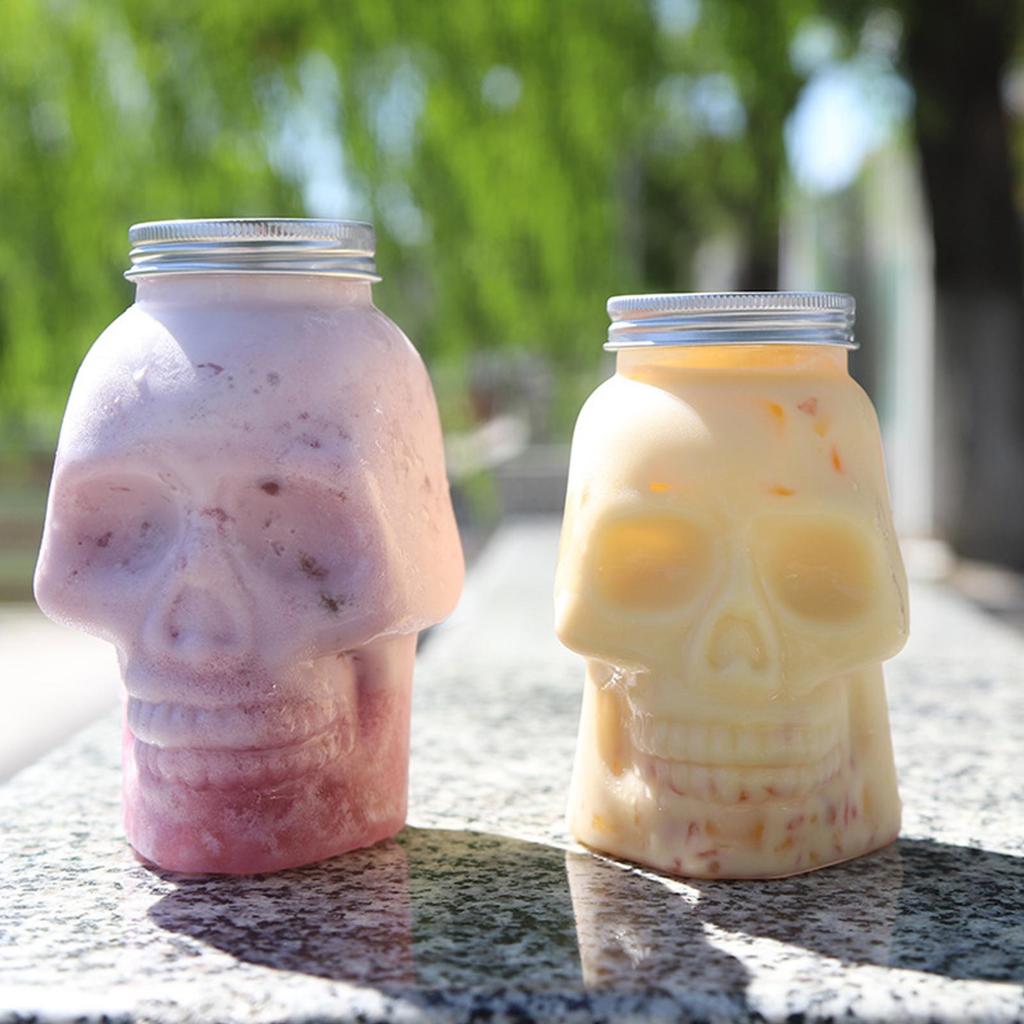 Skull Jars With Lid 500ml/800ml Reusable Spooky Decor Salt Containers For Home Bar  Coffee Station, Picnic Tabletop Dining Decor