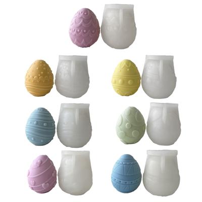 Påskägg Ljusform 3D Ägg Ljusform för att Göra Ljus, Tvål, Skrivbordsdekoration, Fyllning till Påskpresentpåsar, Konst- och Hantverk