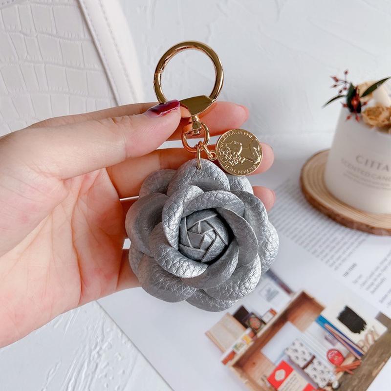 1ks DIY Přívěsek Dárková taška Přívěsek Špičkové Úložiště na klíče Vintage Přívěsek na klíče do auta Vynikající Tvar kamélie Módní Vícebarevný