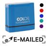 Printtoo E-Mailed Self Inking Rubber Stamp Pre-Inked Office Stamp- Home Office Business Stationery, Black- 42 x 9
