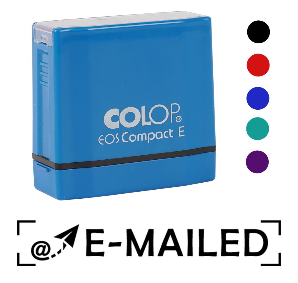 Printtoo E-Mailed Self Inking Rubber Stamp Pre-Inked Office Stamp- Home Office Business Stationery, Black- 42 x 9