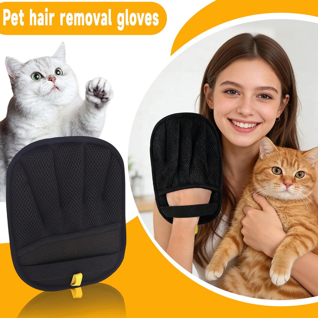 Pet Grooming Glove, Gentle Deshedding Brush Glove, Efficient Pet Hair Remover Mitt, Soft Massage Tool For Dogs & All Animals