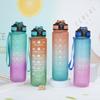 Bottle Water Sport Motivational 1l Extra Large Wstraw Time Mark Bottle Drinking