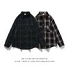2024 Plaid Long Sleeve Shirt Japanese Hong Kong Style Ins Loose Shirt Boys Summer Trendy Versatile Casual Coat