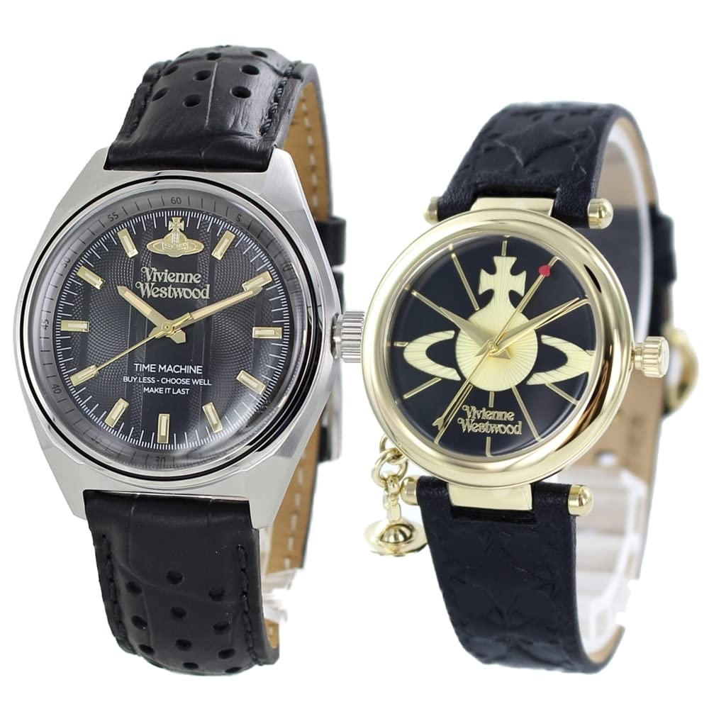 

Парний годинник зі шкіряним поясом vv251bkbkvv006bkgd Годинник [Vivienne Westwood] Чоловічий Жіночий [Елемент]