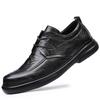 Spring new men's shoes leather thick-soled breathable soft-soled business casual shoes trendy versatile dress leather shoes men