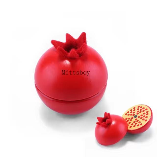 Simulation Magnetic Montessori Fruit Sesele House Lemon Grape Apple Durian Seasoning Baking Toy Wooden Educational Toys For Gift