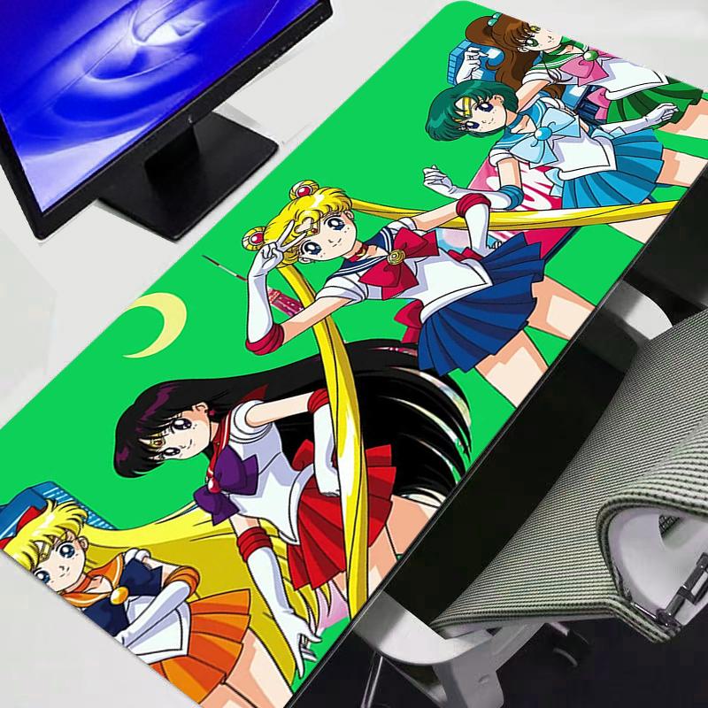 Mouse Pad S-Sailor Moon Professional eSports Game Players Speed Lock Edge Rubber Desk Mousepad Keyboard Mat Durable
