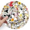 50 Hand-Drawn Cute Cat Cartoon Stickers: Waterproof Decorations for Phone Cases, Laptops, and Journals