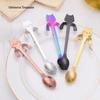 1/4pcs Stainless Steel Mini Cat Coffee Spoon Cute Cat Tableware Stainless Steel Teaspoon Kitchen Tool Cute Design Children Spoon