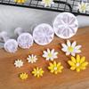 4pcs  Plum Flower Plunger Cutter Fondant Cake Decorating Diy Tool Cookie Molds Biscuit Cutter Baking Tool Cookie Cutter