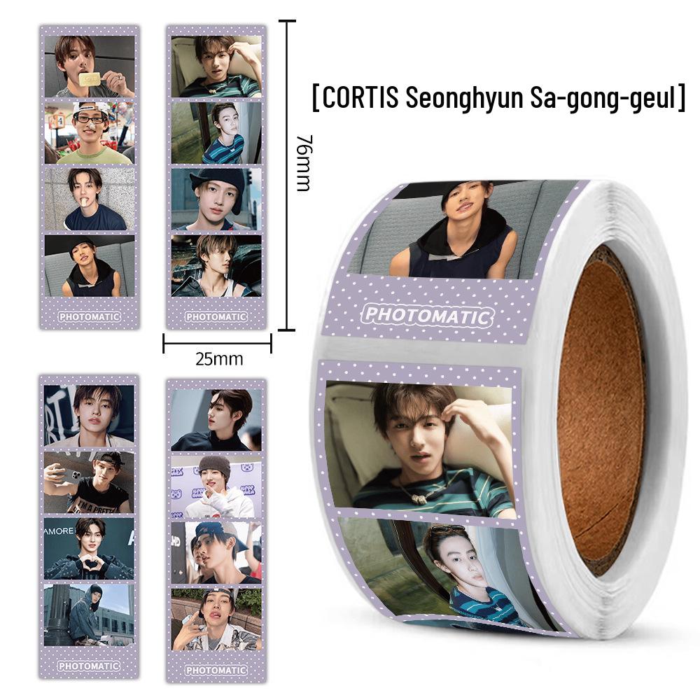 CORTIS Square Creative Sticker Roll: Korean Mobile Phone Gift Decoration, Sealing, and Journaling Tape.