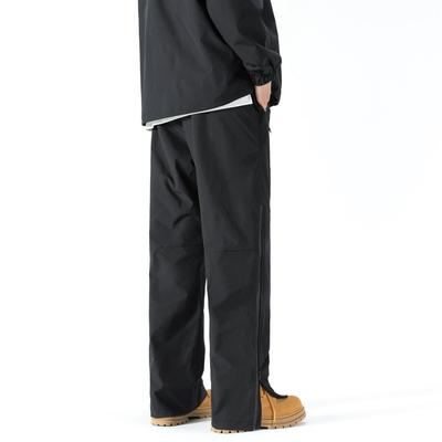 Salopette garçon printemps et automne nouveau pantalon droit ample décontracté drapé droit imperméable pantalon de charge