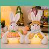 Whimsical Fabric Easter Bunny Decoration With Lights For Joyful Seasonal Celebrations