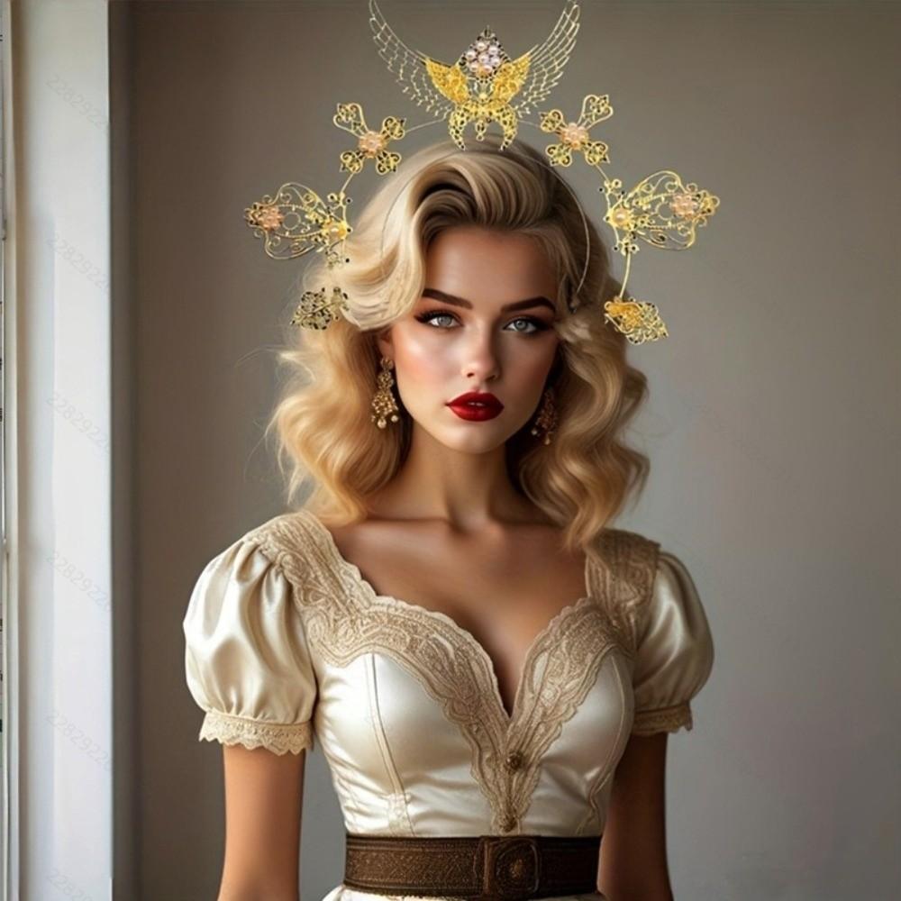 Gothic Glory Sun Crown Lolita Renaissance Cosplay Headband Gorgeous Spiked Headpiece  Cosplay Event