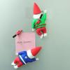 2Pcs Elf Gnome Christmas Ornaments Plastic Refrigerator Magnets for Home Decorations