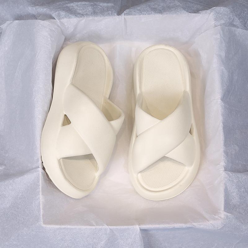 

Slippers women s thick bottom heightening sandals women s Korean version OEM OEM production EVA slippers 38 бежевий