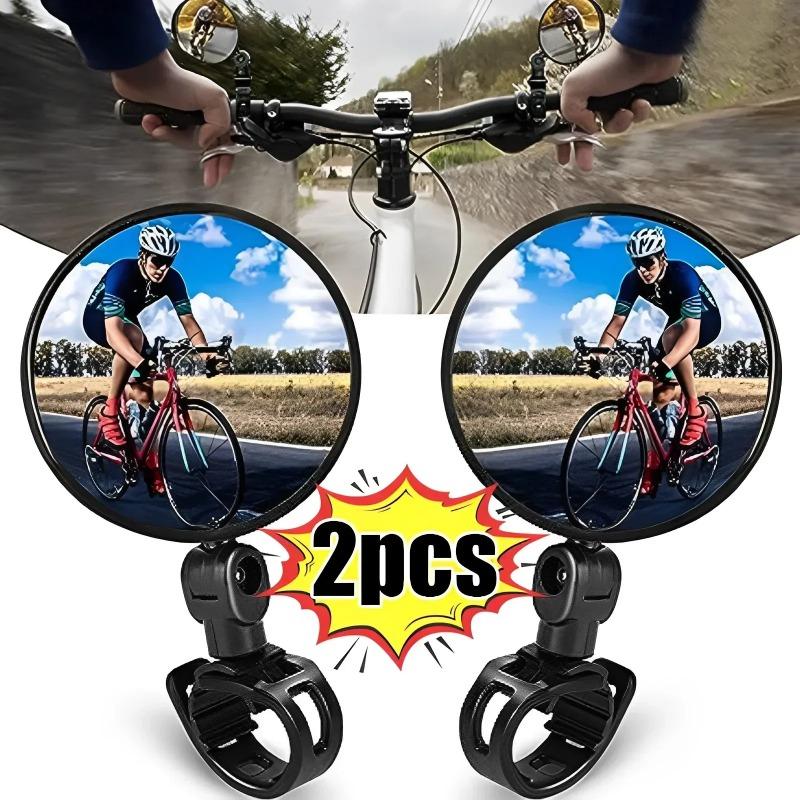 Zrcátko na kolo Zadní 360° Nastavitelné Otočné Širokoúhlé Zrcátka pro jízdu na kole Řídítka Snadná instalace Konvexní zrcátko