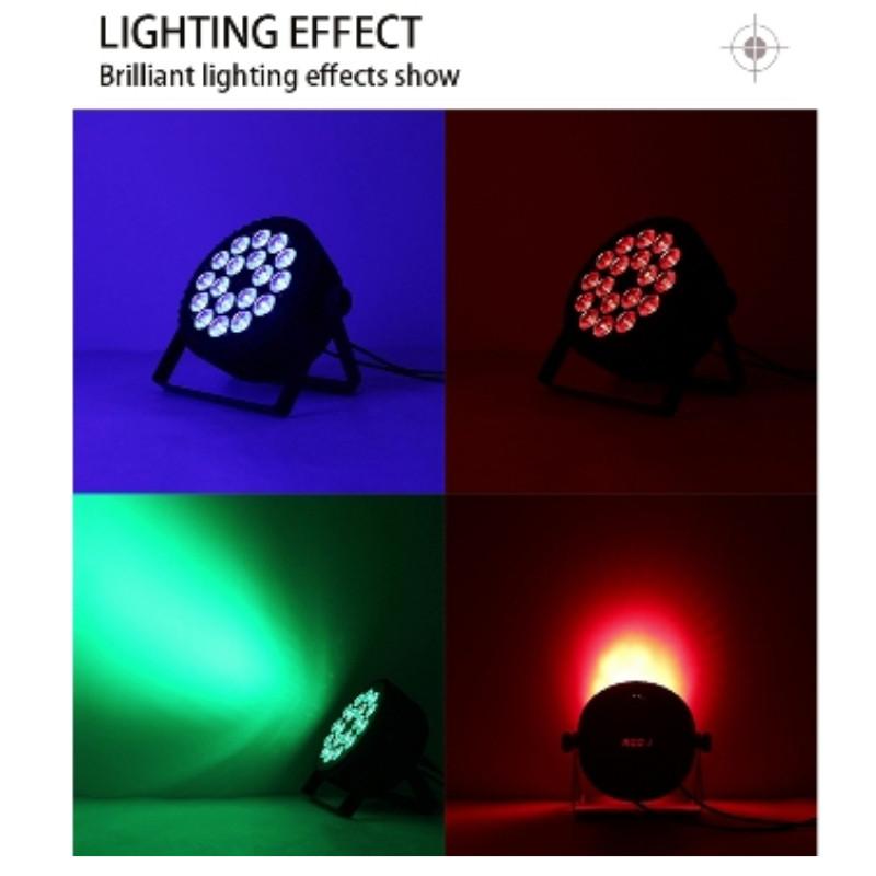 LED 18x18W 6 in1 RGBWA+UV High Brightness Par Light Disco DJ Club Wedding Outdoor Stage Lighting Equipment