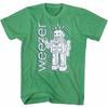 Weezer Robot Kelly Heather Adult T-Shirt