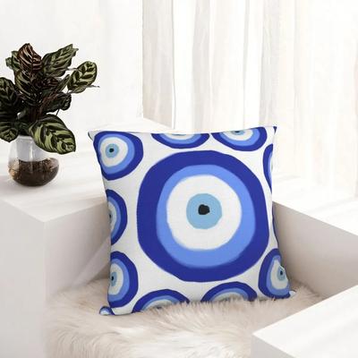 Greek Eye Good Luck Symbol Pillowcase Soft Polyester Cushion Cover Decor Pillow Case Cover Bed Zipper