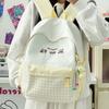 Schoolbag Japanese contrasting color plaid large-capacity backpack cute student backpack junior high school high school student campus schoolbag